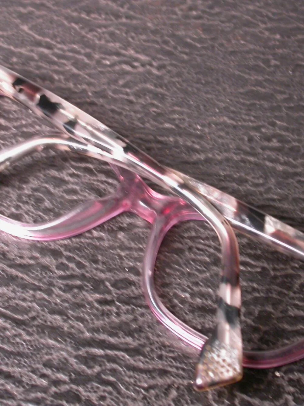 State Optical Drexel Pink Clear Cloud Stone Eyeglasses Frames Made in USA